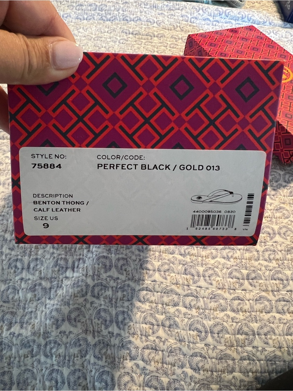 Excellent Condition Tory Burch Black Leather Benton Thong Sandals - Picture 2 of 3